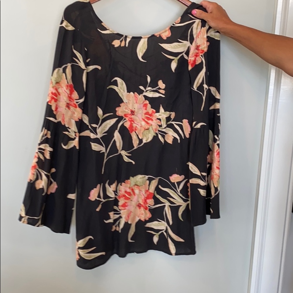 Billabong charcoal floral mini dress